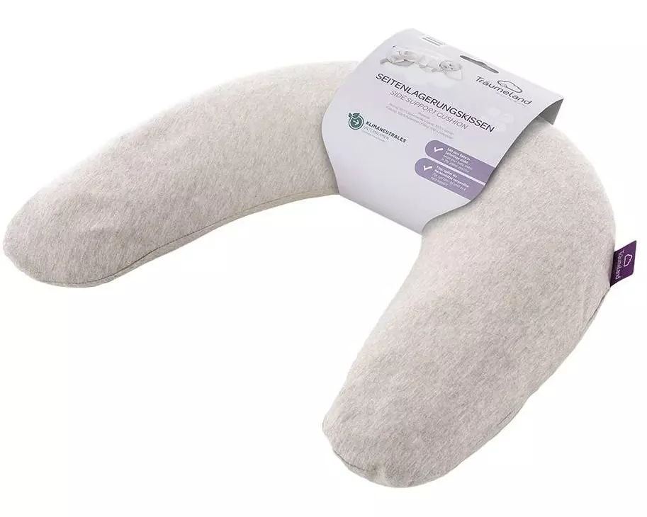 Träumeland Seitenlagerungskissen elastisch Beige meliert 98 cm