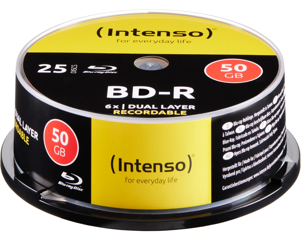INTENSO Blue-ray 50 GB, 6x, Record. 5001124 Cake Box 25 Discs