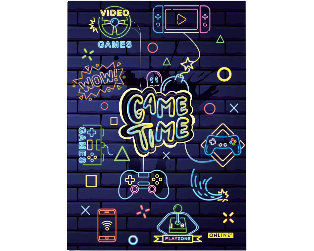 ONLINE Notizbuch Game Time A5 10143/6 gepunktet, 80gr. 96 Blatt