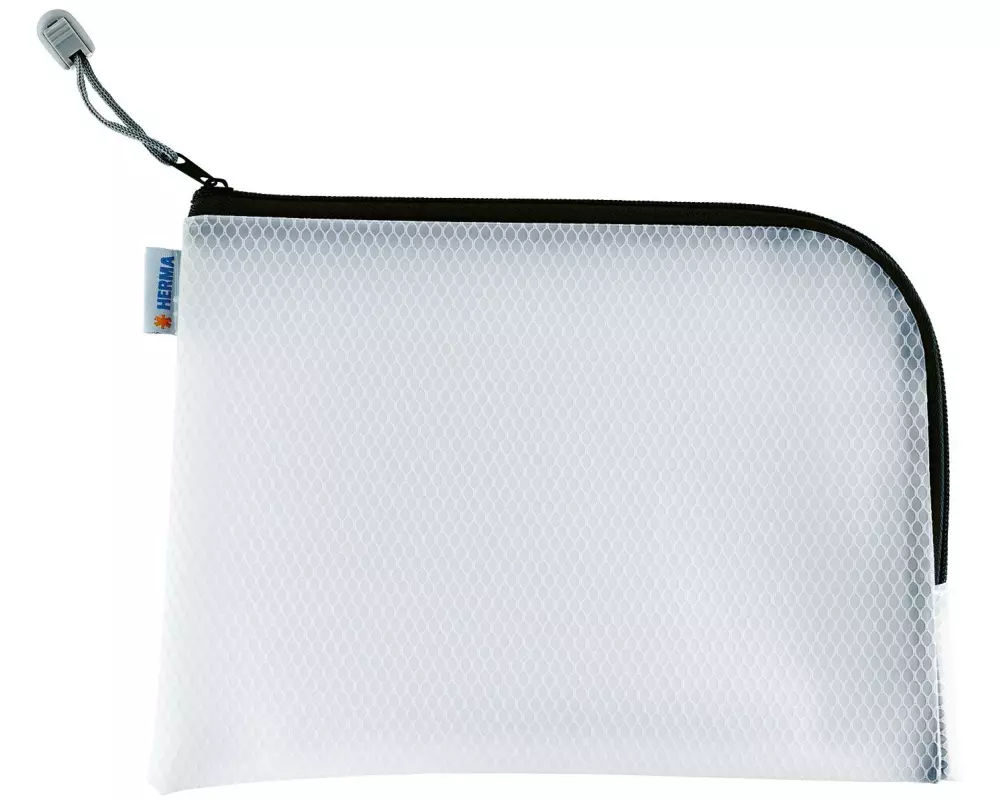 HERMA Etui Mesh Bag 26 x 20 cm, Schwarz/Weiss