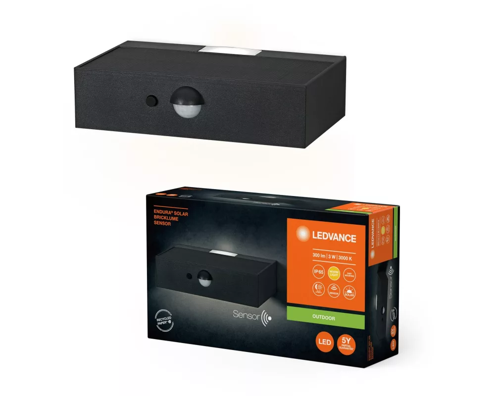 Ledvance Endura Style Solar Bricklume Sensor Dark Gray