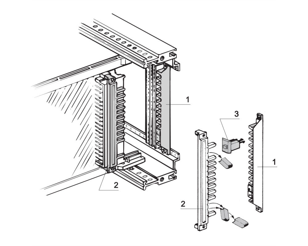 SCHROFF Codierung - TRAEGERLEISTE MIT 2 STIFTEN