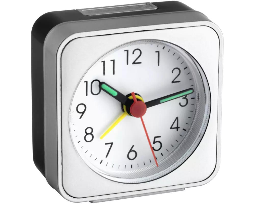 TFA Dostmann Klassischer Wecker Silber