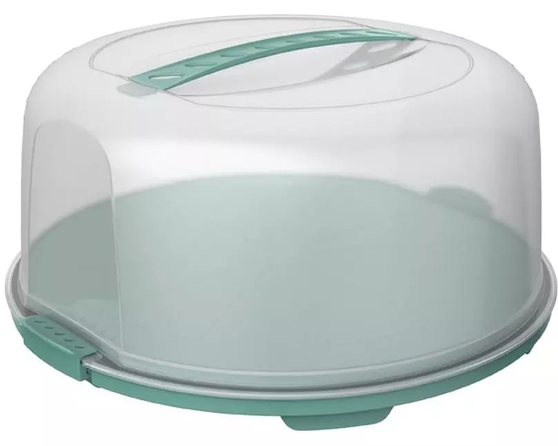 Rotho Tortenbutler Fresh hoch, Grün/Transparent