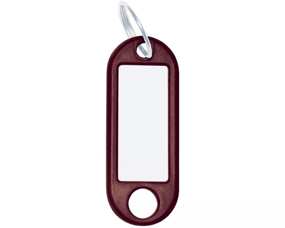 WEDO Schlüsselanhänger 18 mm mit Ring, Braun, 100 Stück