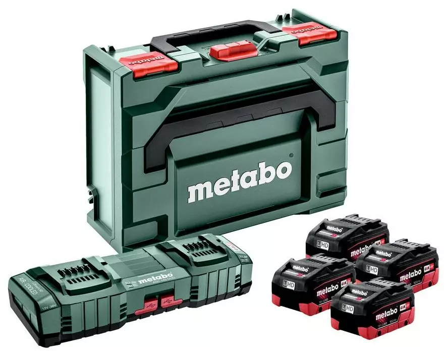 Metabo Basis-Set 4x LiHD 10Ah + ASC 145 DUO + metaBOX
