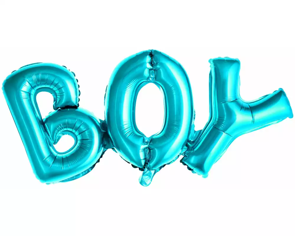 Partydeco Folienballon Boy 67 x 29 cm Blau , 1 Stück