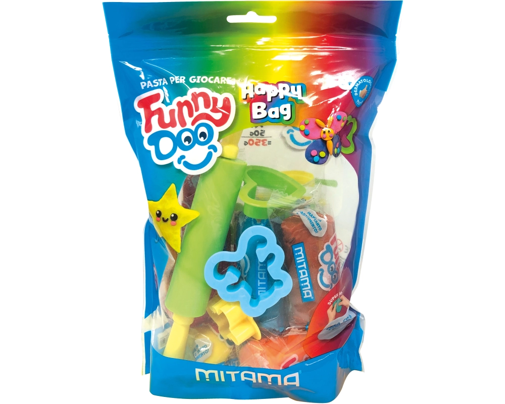 MITAMA Modellierset Funny Doo 350g 3910008 Happy Bag, 14-teilig