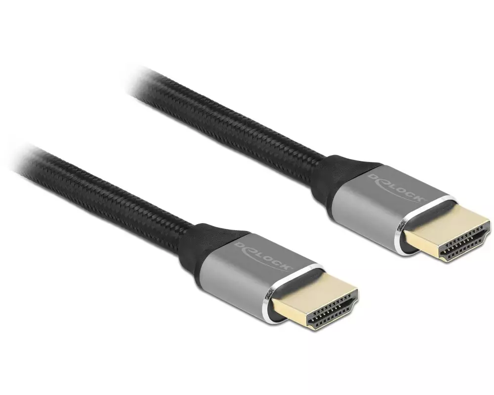 Delock Kabel 8K 60Hz HDMI - HDMI, 1 m, Grau