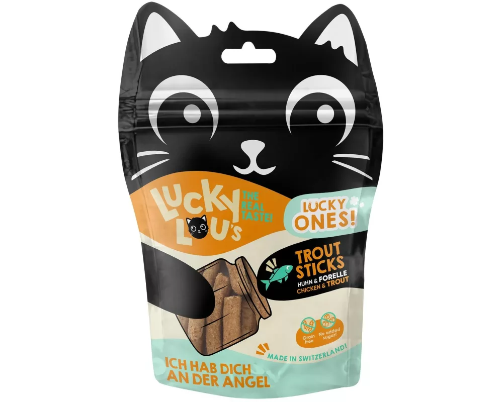 Lucky Lou Katzen-Snack Lucky Ones Sticks Huhn & Forelle, 50 g