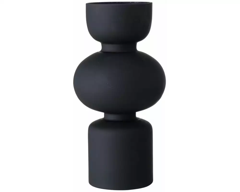 Boltze Vase Nelika 29 cm, Schwarz matt