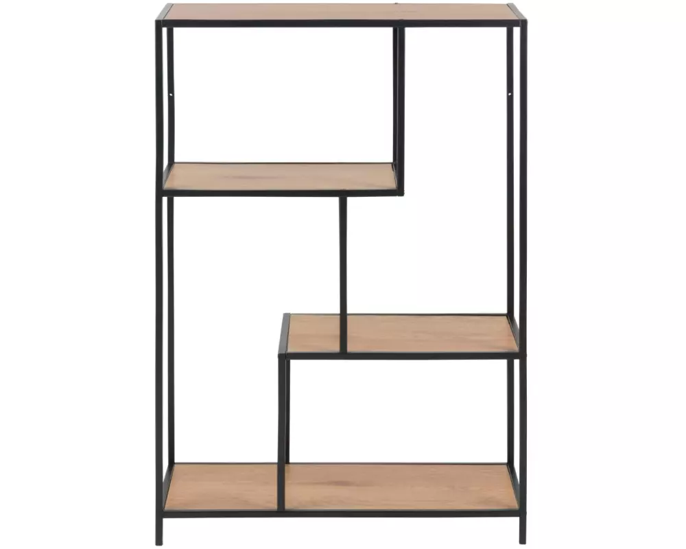 AC Design Regal Seaford 77 x 35 x 114 cm, Nature/Schwarz