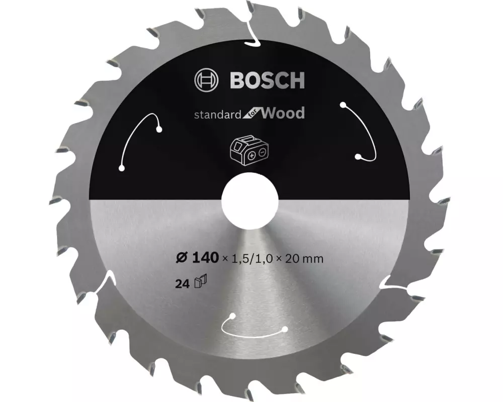 Bosch Professional Kreissägeblatt Standard for Wood Ø 140, Z 24