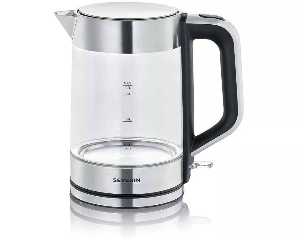 Severin Wasserkocher WK 3420 1.7 l, Schwarz/Silber