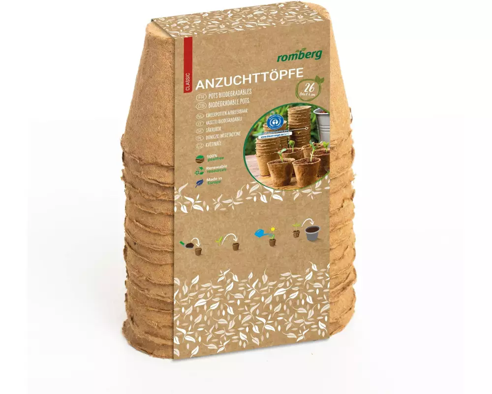 Romberg Aufzuchttöpfe 26 Stück, 6 cm rund