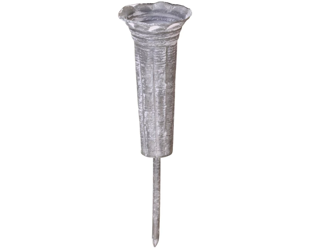 Chic Antique Adventskerzen Halter mit Spiess Ø 4 cm, Zink