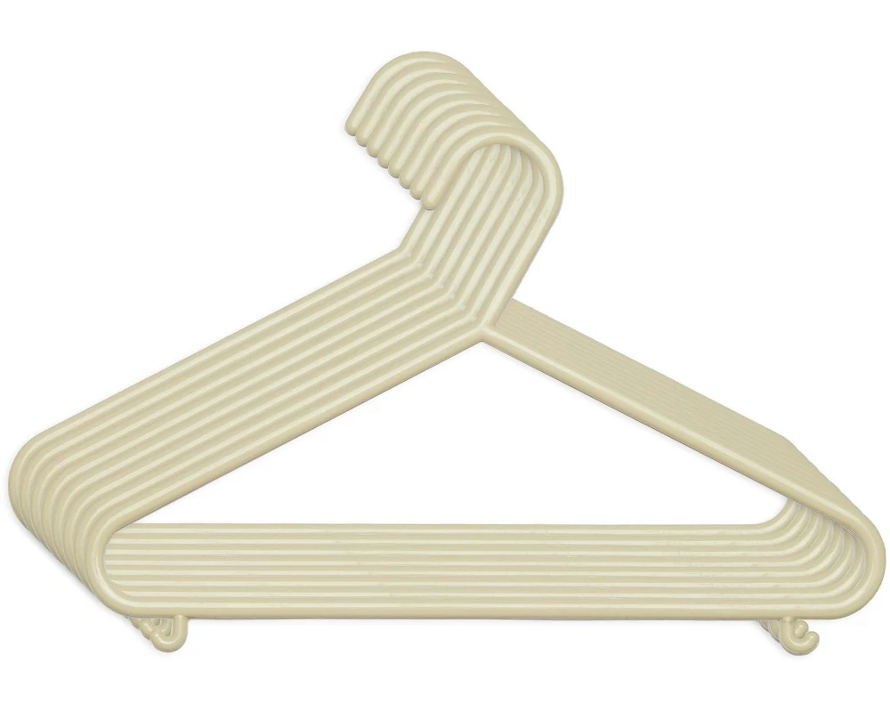 bieco Kleiderbügel 8er Set, Vanille Gelb