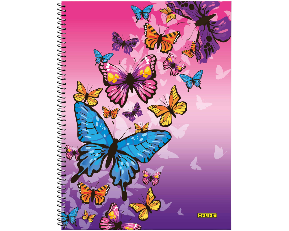 ONLINE Collegeblock Butterfly A4 10147/9 kariert, 90gr. 80 Blatt