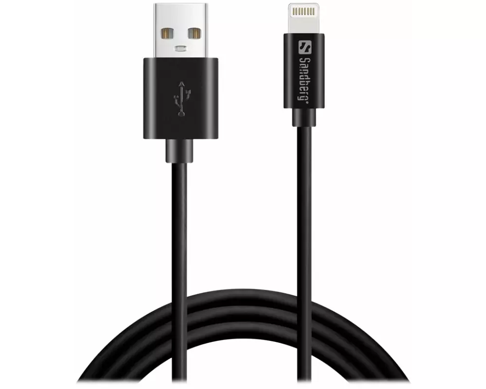 SANDBERG USB>Lightning MFI 1m Black
