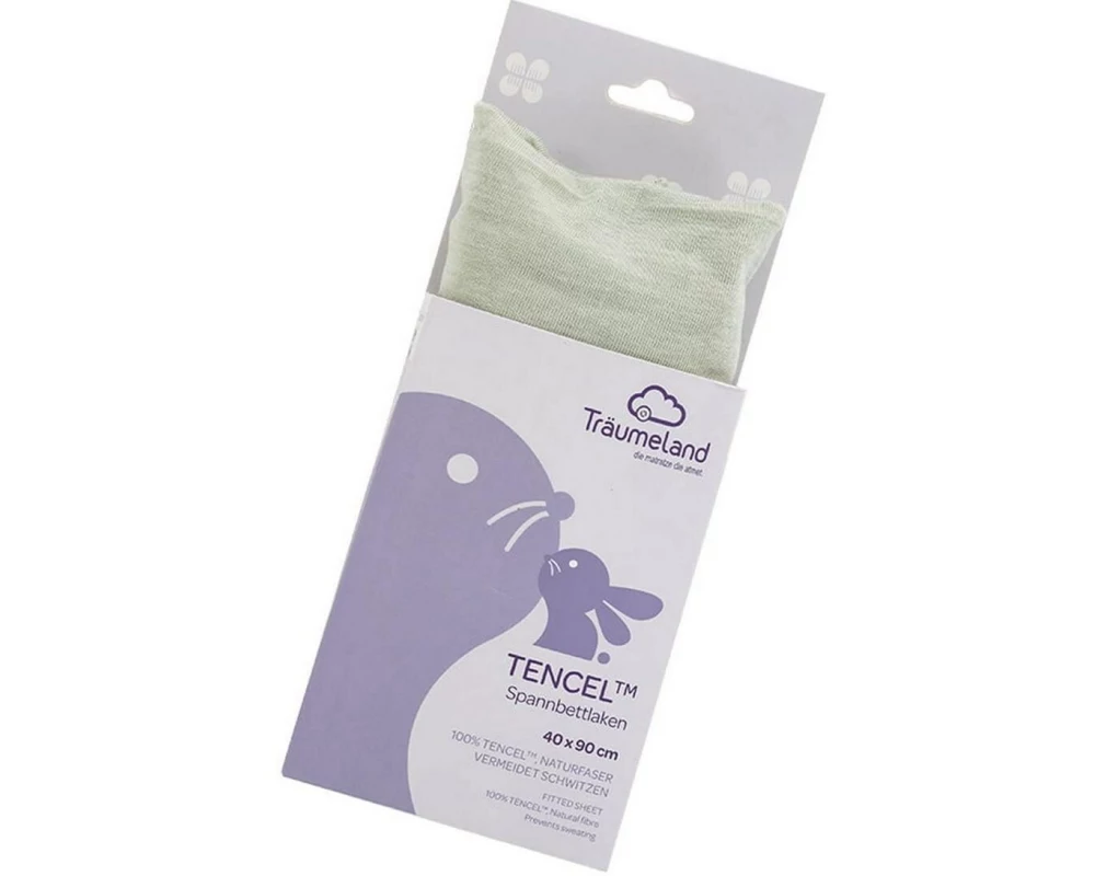 Träumeland Spannbettlaken Tencel Desert Sage 90 x 40 cm