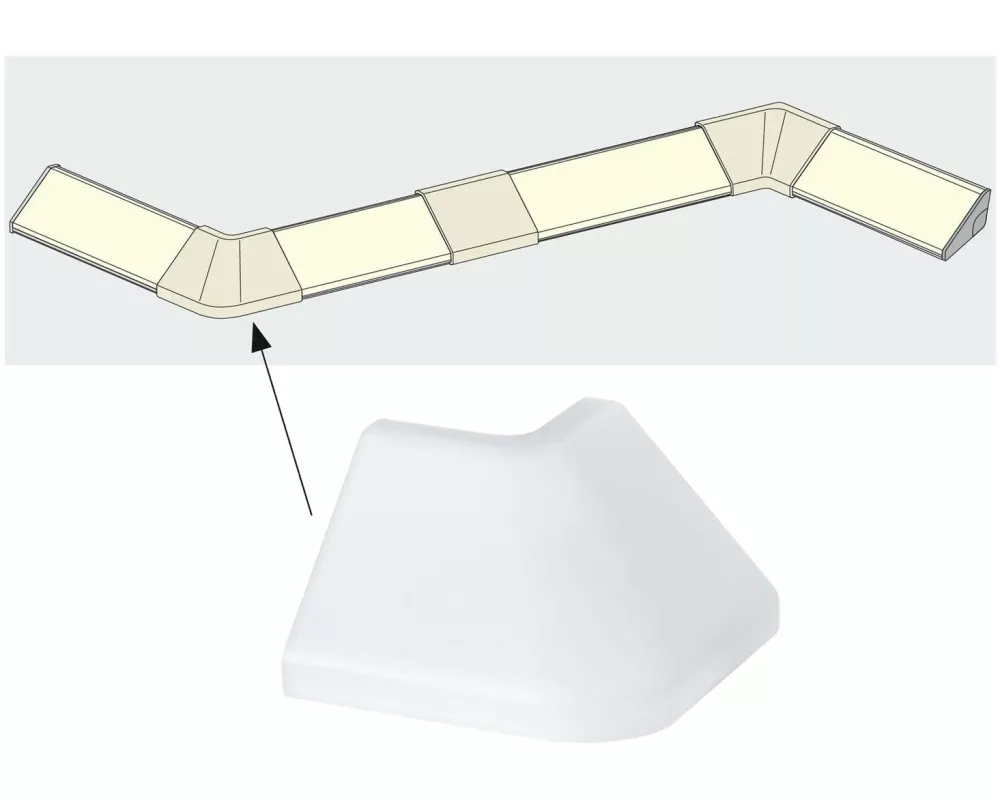 Paulmann Abdeckung Delta Profil Outside Corner, 2 Stück
