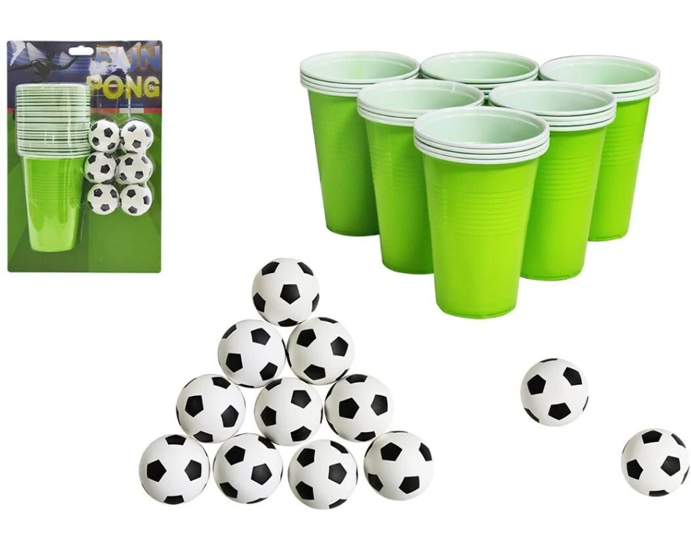 Sombo Partyaccessoire Fun Pong 24 Becher und 12 Bälle