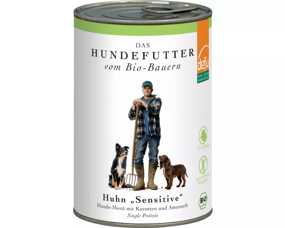 defu Nassfutter Menü Sensitiv Bio Huhn, 410 g