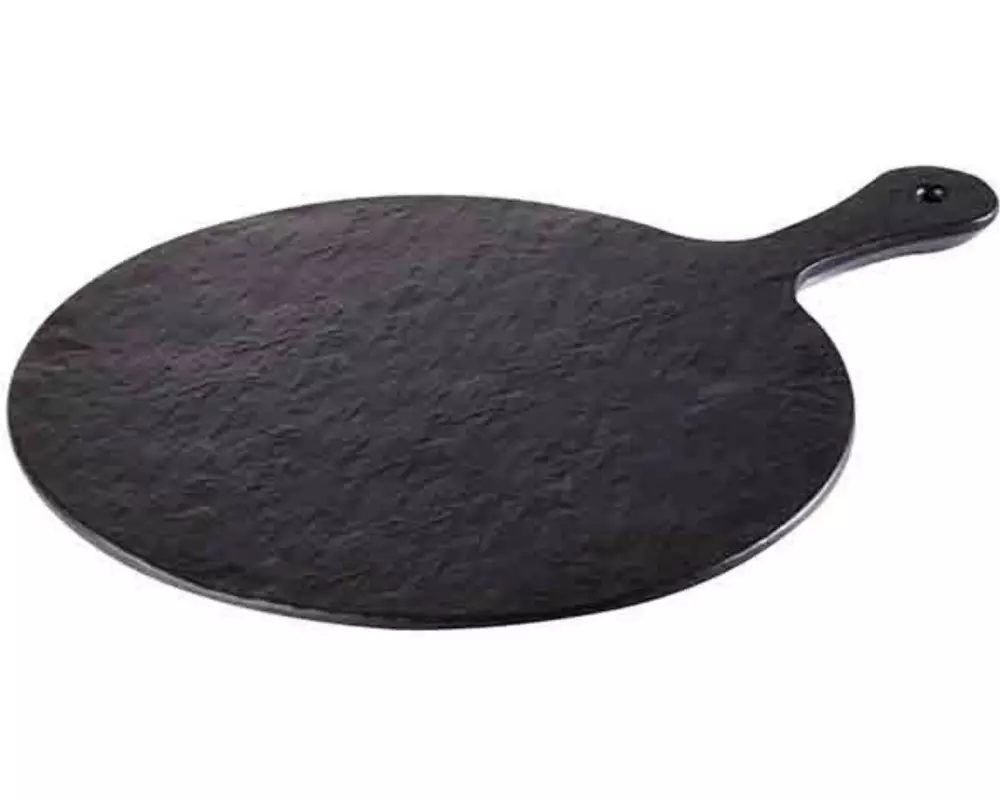 APS Servierplatte Slate Rock 30 cm, Schwarz