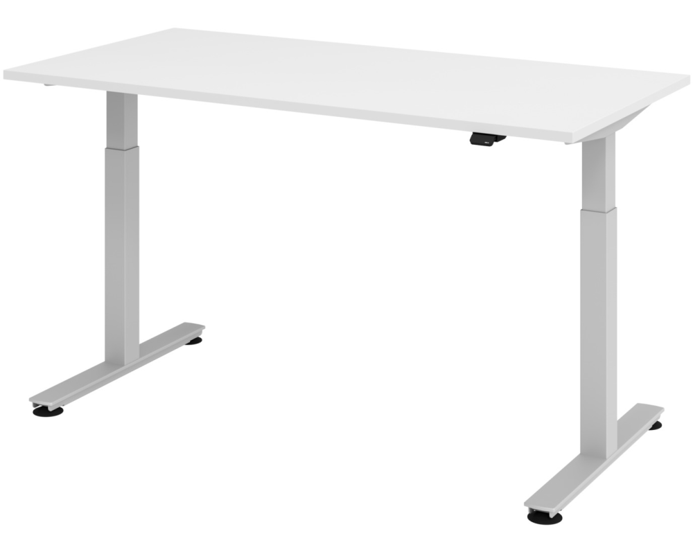 APOLLO Bürotisch ONE 160x80cm VXMST16/W/S weiss/silber, elektrisch