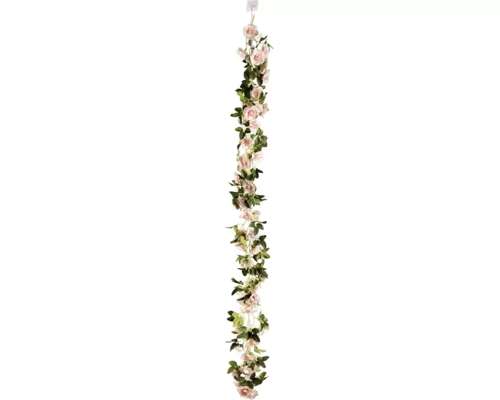 Dekomat AG Rosengirlande mit 60 Rosen 170 cm