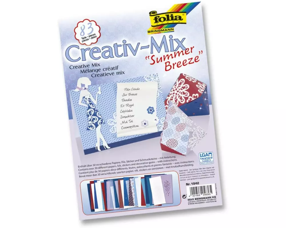 Folia Bastelset Creativ-Mix Summer Breeze Mehrfarbig