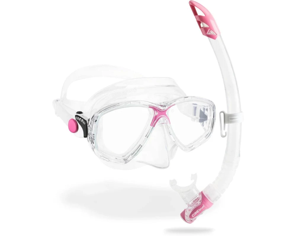 CRESSI Marea + Gamma Schnorchel Combo Klar/Pink