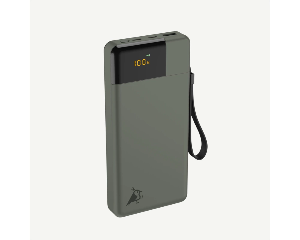 Aqiila Powerbank Powerbird B20+ , 65W, Moosgrün, 20.000 mAh