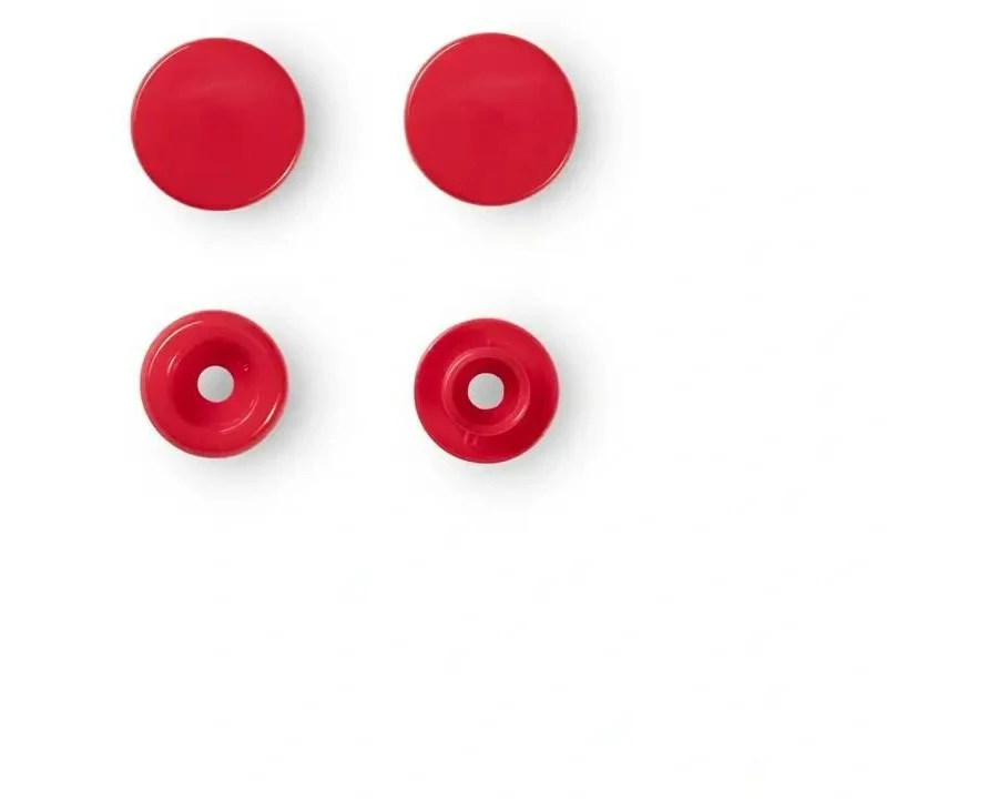 Prym Druckknöpfe Color Snaps Rot, Ø 12,4 mm, 30 Stück