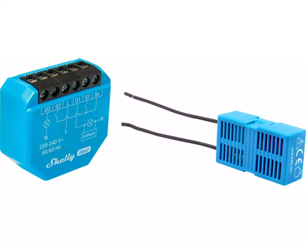 Shelly WLAN-Schaltaktor 2 l Gen3 10 A, Bluetooth Bypass