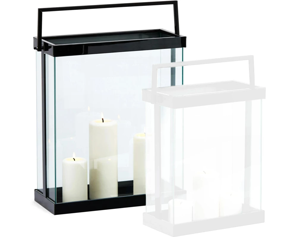 Philippi Laterne Luxor L 53 cm, Schwarz