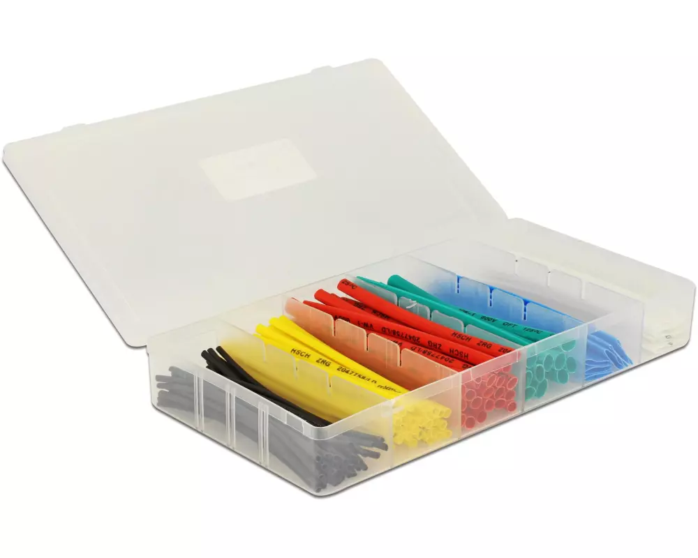 Delock Schrumpfschlauch 100-teilig Sortimentsbox, Mehrfarbig