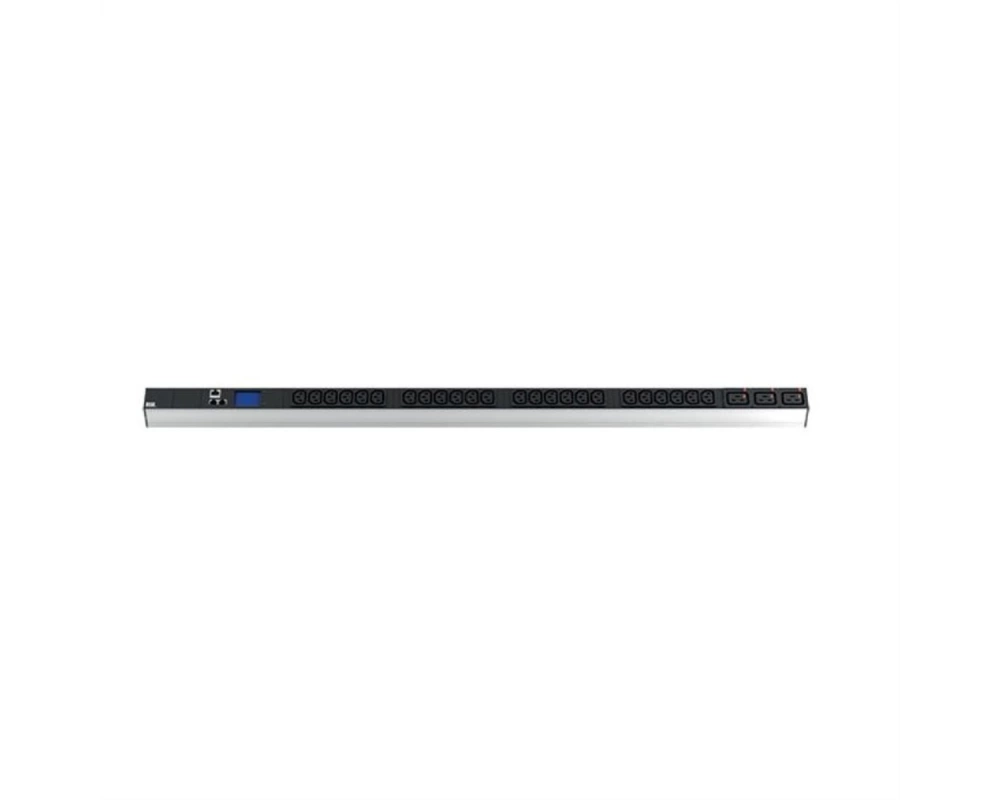 BACHMANN BN2000 ALU 1HE 24xC13 3xC19 CEE 16A, schwarz, 3 m