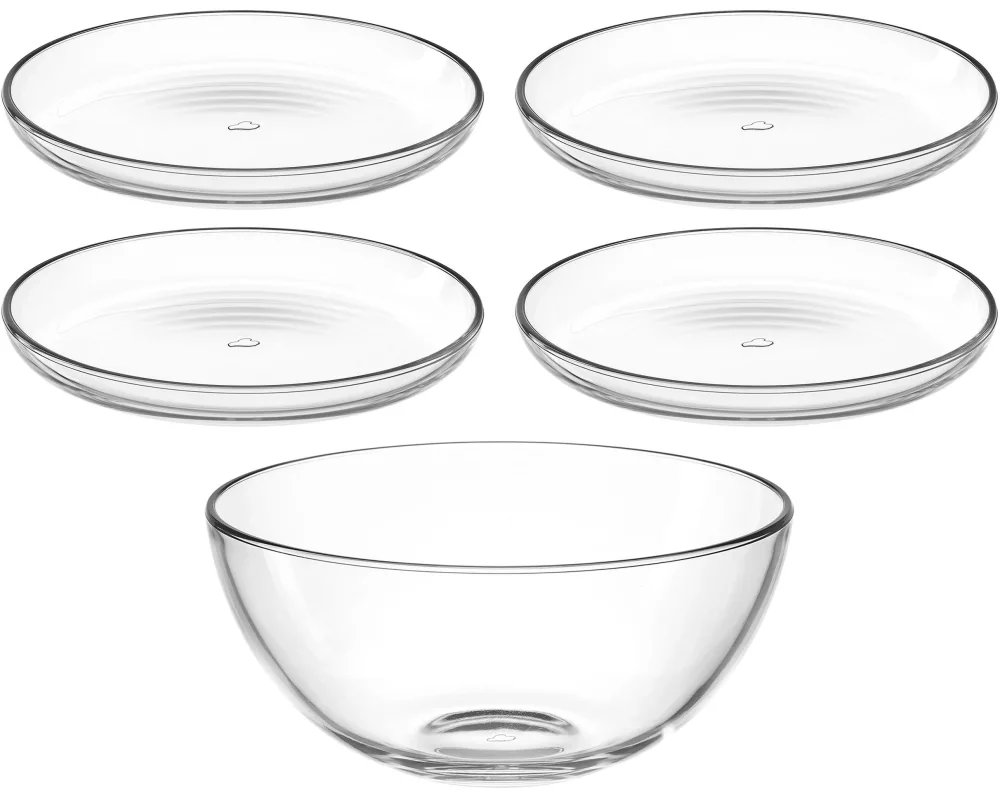Leonardo Schale/Teller Set Cucina 5-teilig, Transparent