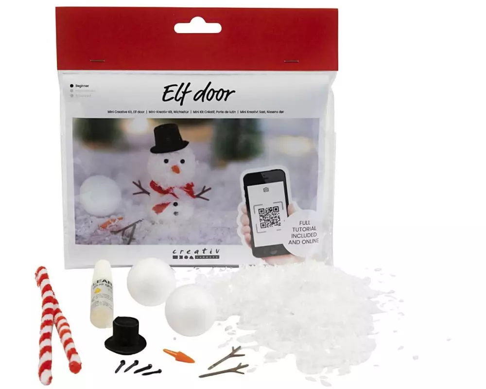 Creativ Company Mini-Utensilien Elfentür / Wichteltür Szene Schneemann