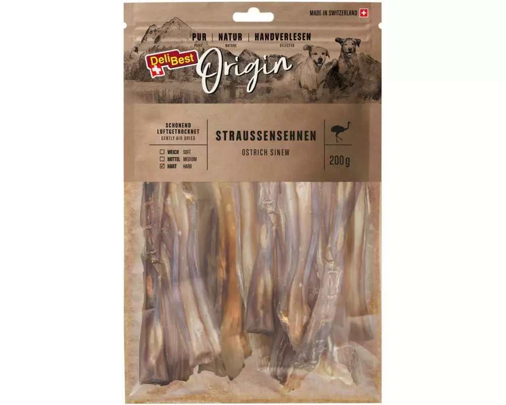 DeliBest Kausnack Origin Straussensehnen klein 200 g