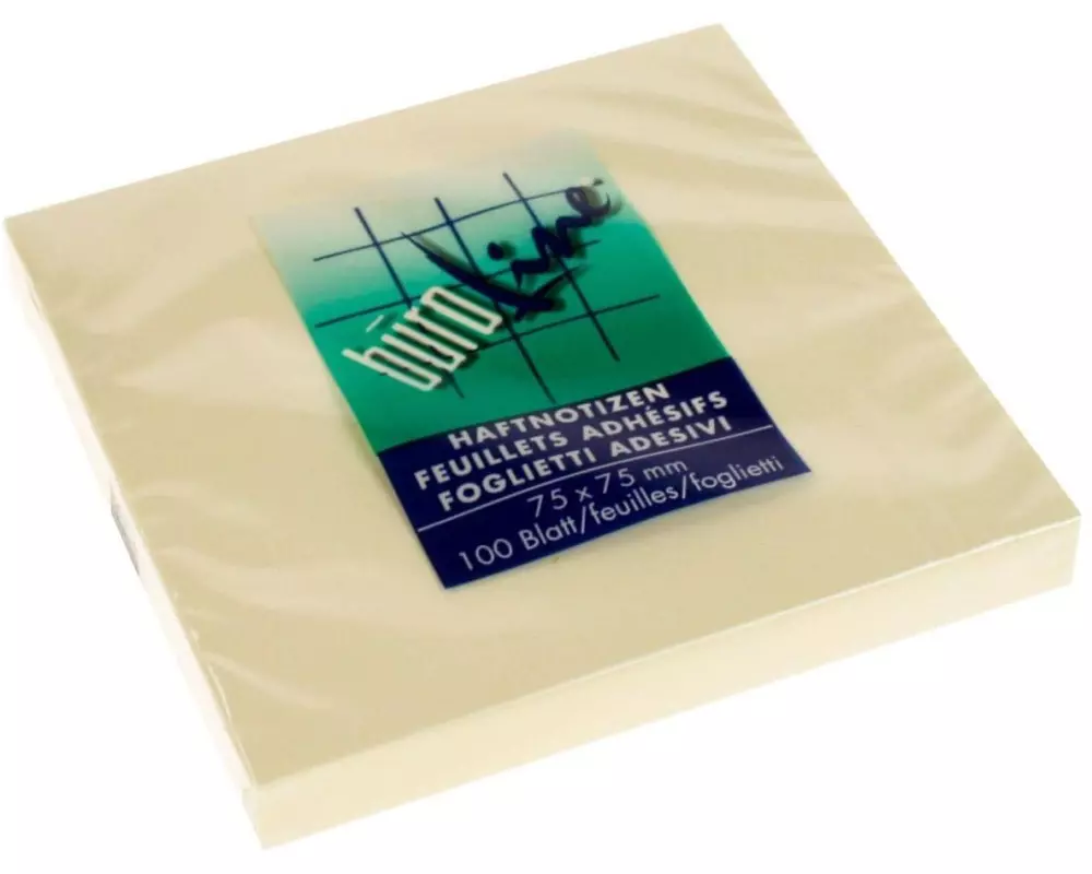Büroline Notizzettel 7.5 x 7.5 cm, 1 Block à 100 Blatt, Gelb