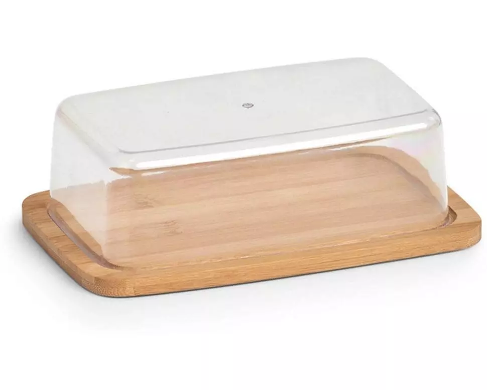 Zeller Present Butterdose 19 x 12.5 x 6 cm, Bambus / Kunststoff