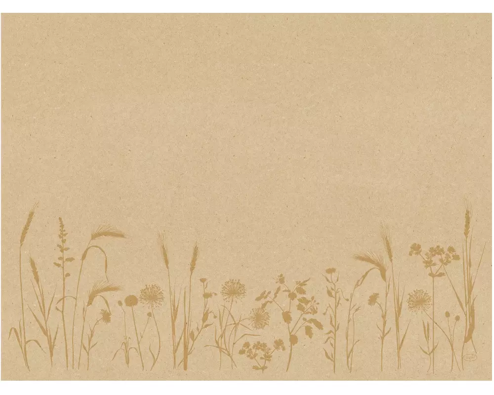 Duni Tischset Bio DC Meadow 250 Stück, 30 cm x 40 cm, Nature