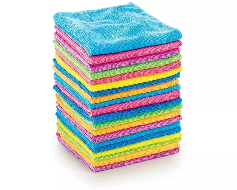 CLEANmaxx Mikrofaser-Reinigungstuch 20 Stück, Mehrfarbig