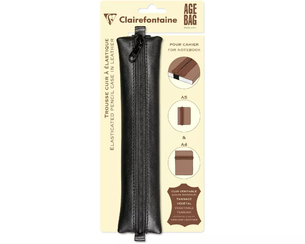 Clairefontaine Etui AgeBag Leder Schwarz