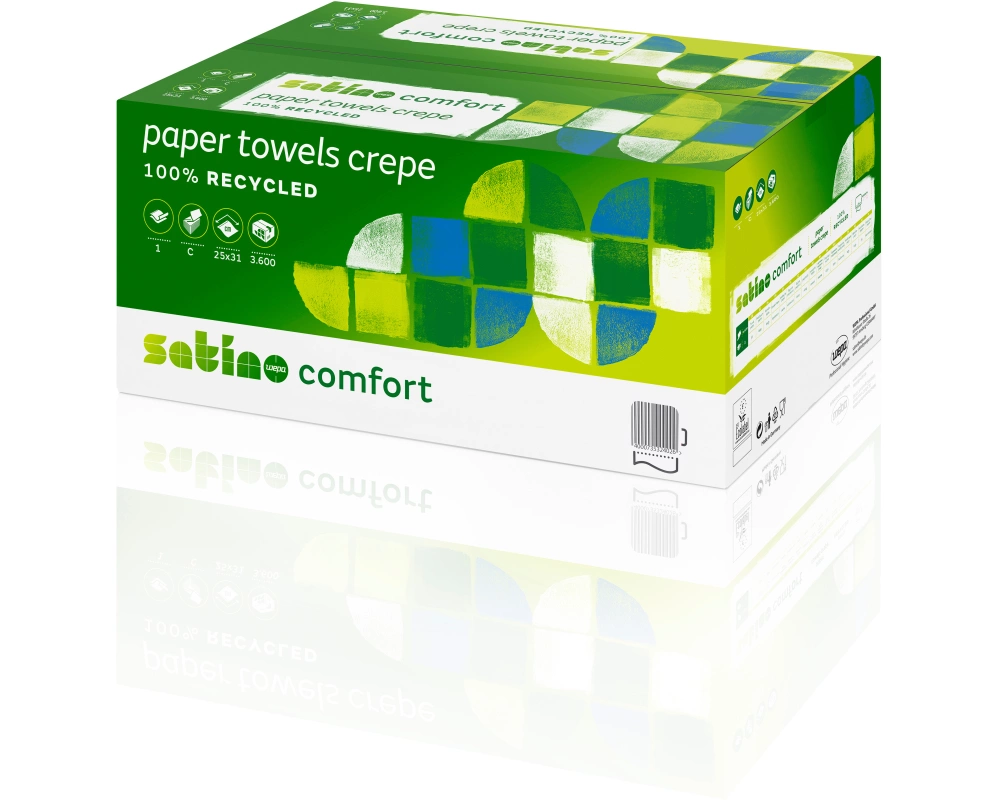 SATINO C-Falz-Handtücher 583142 Comfort Recycling 128 Stück