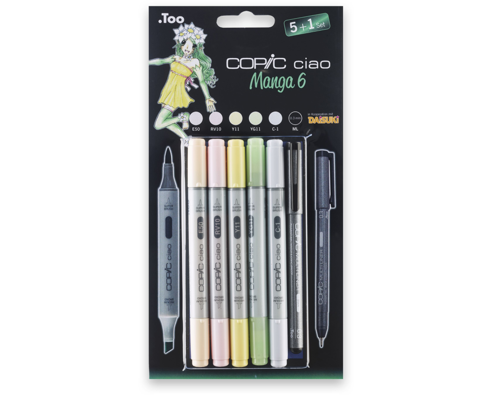 COPIC Marker Ciao 22075563 5+1 Set Manga 6