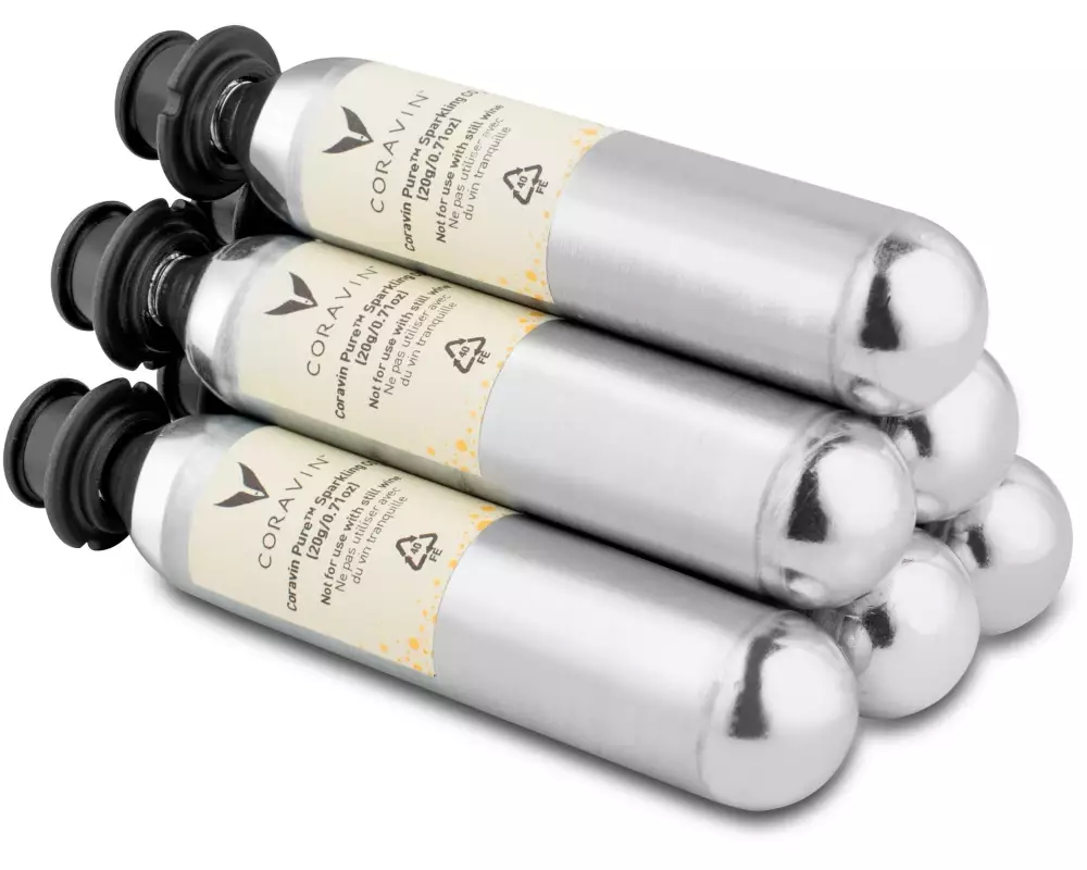 Coravin Patrone Sparkling CO2 6 Stück, Silber