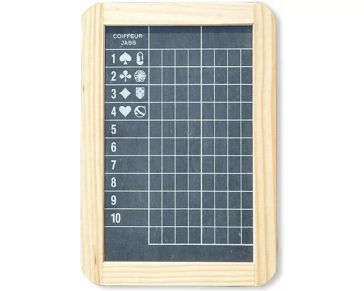 Jasstafel Coiffeur. 165 x 249 mm